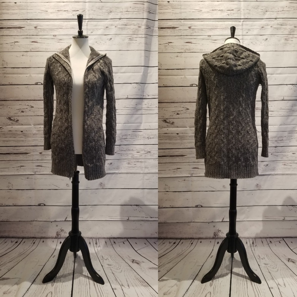 Soft Grey Patagonia Zip Cardigan